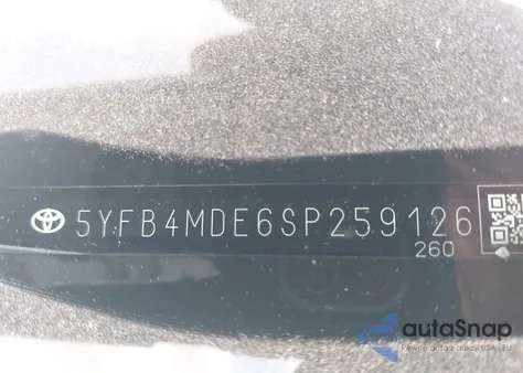 2025 Toyota Corolla Le from USA, damaged, VIN 5YFB4MDE6SP259126